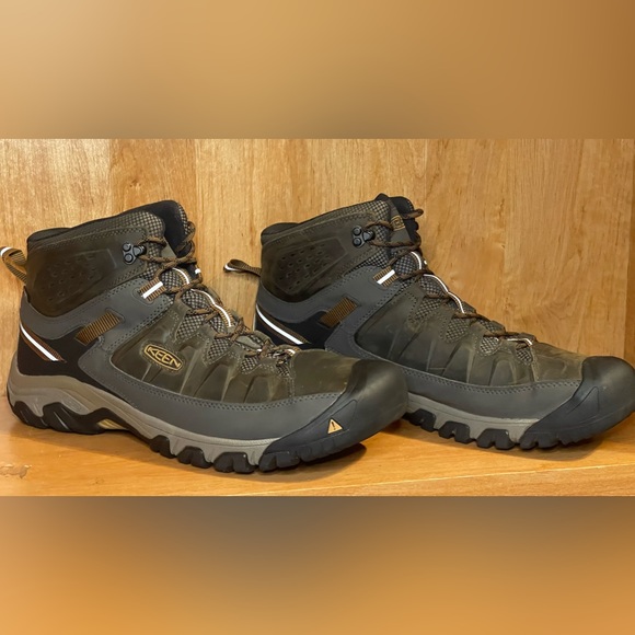 KEEN Targhee iii Men’s Size 16M Leather Mid Hiking Boots Brown/Navy Waterproof - Picture 6 of 11